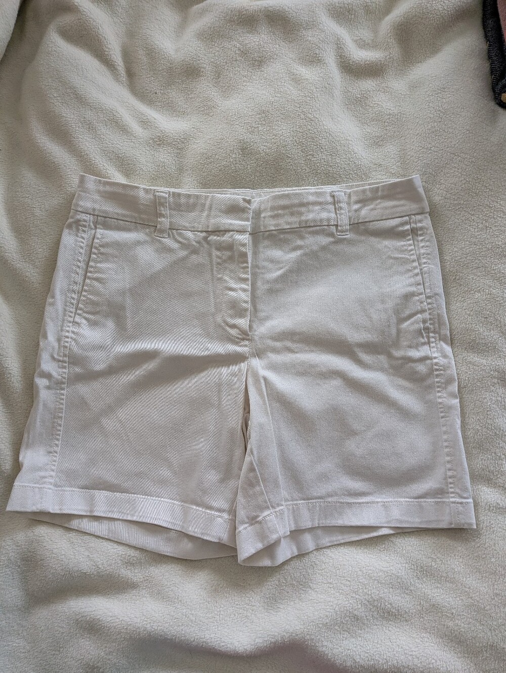 J Crew Classic Women's White Cotton Shorts